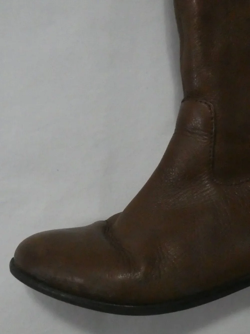ALDO Brown Leather Knee High Riding Boots Back Buckles - Size 5 - Picture 11 of 16